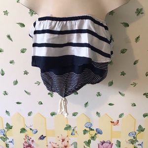 Ocean Drive strapless ruffled top